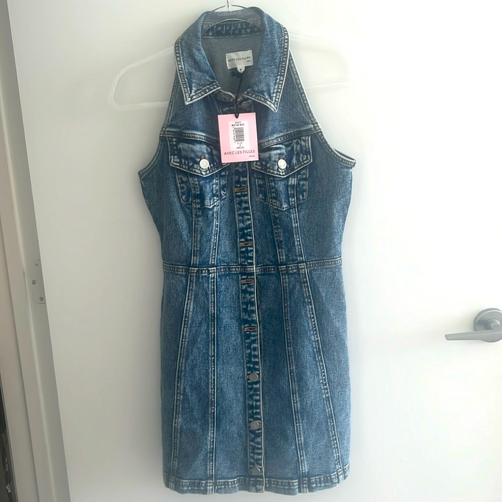 Avec Les Filles - Denim in washed Blue French Brand -NWT-Size S